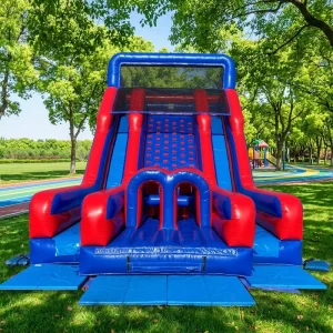 डबल लेन क्लाइमब टोबोगन inflatable ड्राई स्लाइड PVC सामग्री के साथ, CE प्रमाणित, पार्टी के लिए 3 साल की वारंटी