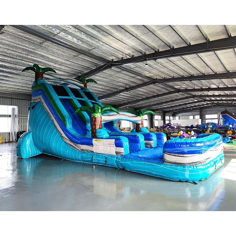 Scivolo Gonfiabile Acquatico Personalizzato Grande in PVC da 0,6 mm per Parchi Commerciali