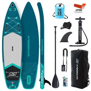 Double Layer Rail Inflatable Stand up Paddle Board 11’6″ Touring ISUP Surfboard Factory Price Paddleboard