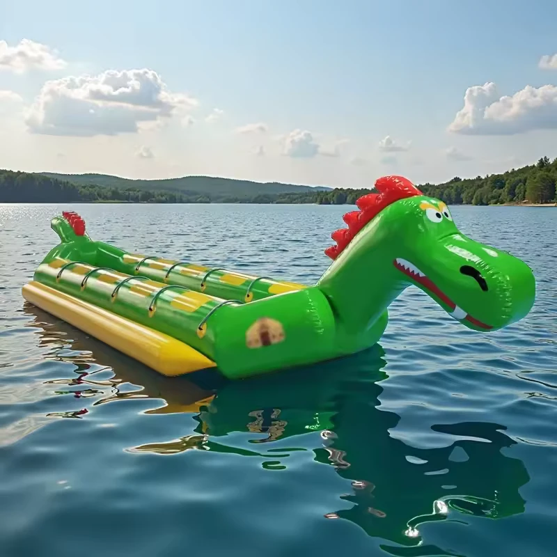 Perahu Karet Pisang Naga Inflatable dengan Bahan PVC, Permainan Olahraga Luar Ruangan, Dapat Ditangkap