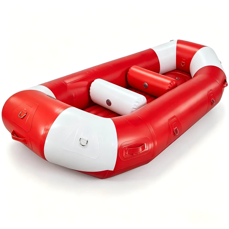 Dubbele Persoon Duurzame Stabiele PVC Opblaasbare Reddingboot Witwater Rivier Drijven Kayak voor Vissen en Watersport Entertainment