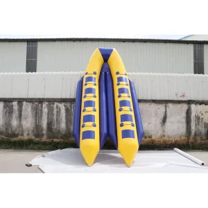 डबल रो 10 सीटों वाला जल खेल टोइंग नाव मोटी पीवीसी डबल रो inflatable केला नाव inflatable जल टोइंग खेल
