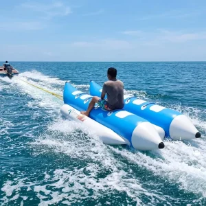 Perahu Pisang Ganda Inflatable 8 Orang Tahan Lama untuk Olahraga Air