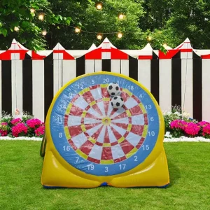 Double Sided Inflatable Dart Board Soccer Football Target Game Set Kids Outdoor Yard Lawn Family Carnival Party Interactive Toy