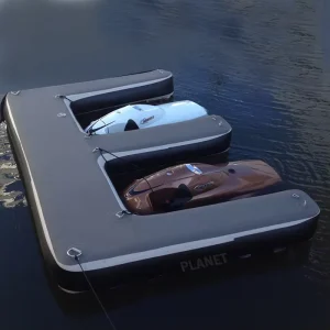 Bến tàu hình E cho thuyền máy, đảo bơi, và jet ski, bến nổi cho du thuyền
