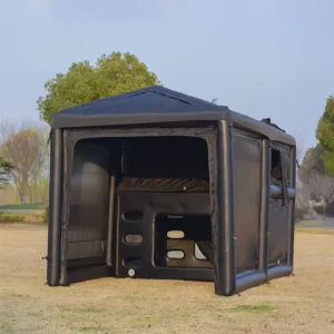 Double layer Inflatable Four season Ridge Tent Ready Use Dual deck Aerial Camping Cabin Oxford Cloth Polyester 400cm