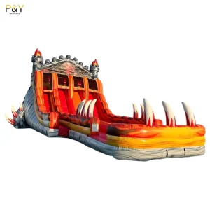 ドラゴン トリプルレーン ウォーターパーク スライド アミューズメントパーク用エアインフレータブルウォータースライド 大人用