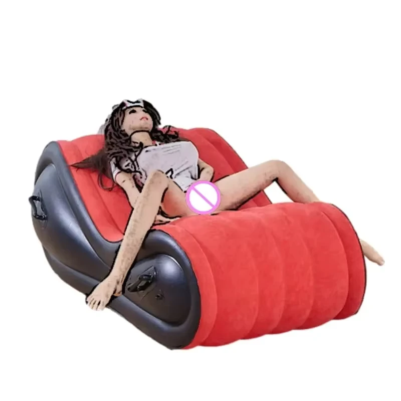 Giao hàng tận nơi cho đồ nội thất tình dục PVC phòng khách, đệm hơi BDSM, ghế tình dục cho cặp đôi, ghế dài bơm hơi, sofa tantra