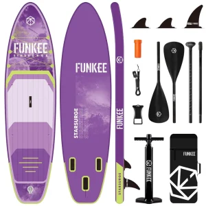Drop Stitch Inflatable All Around Portable PVC SUP Board with 3 Fin System 14kg for Ocean Lakes & Rivers
