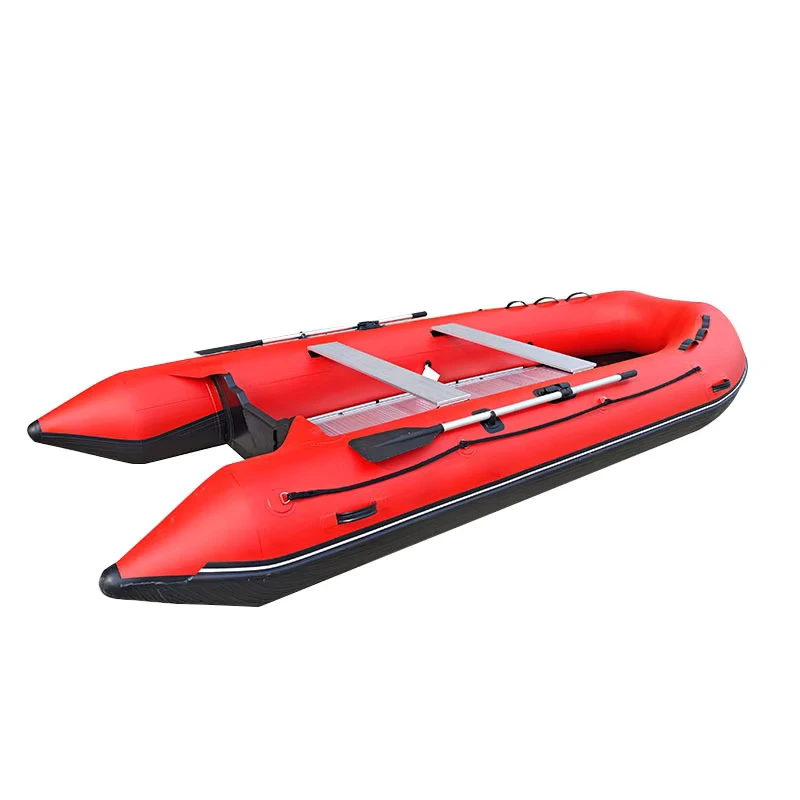 Drop-Stitch Aufblasbares Boot Aufblasbares Ruderboot mit Aluminium-Boden