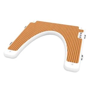 Drop Stitch Inflatable Floating Jet Ski Dock Pontoon With Teak Look 500kg Capacity OEM ODM 205cm X 205cm <5 Passengers