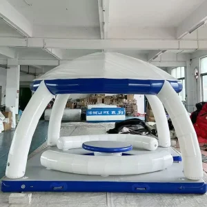 Drop Stitch Inflatable Pool Bar Drijvend Eiland Strand Pool Bar Tent