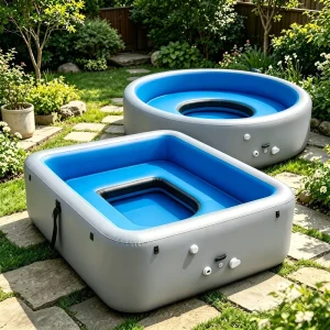 Drop Stitch Inflatable Swimming Pool Commercial Grade Rigid Wall Pool with Pump Seat Portable Foldable Family Backyard Use