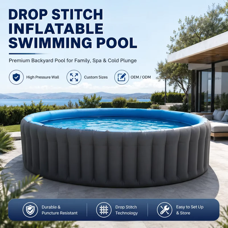 Piscina Gonfiabile Portatile in PVC sopra il livello del suolo per Adulti e Famiglie nel Giardino