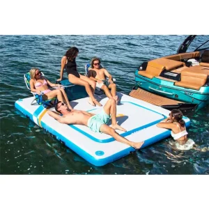 Plataforma de ocio inflable Drop Stitch para yate, muelle de aire, pontón flotante para motos de agua