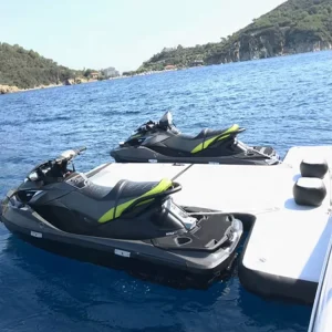 Drop Stitch T Vorm Zee Opblaasbare Drijvende Jacht Dock Drijvende Jet Ski Ponton Dock voor Boot Parkeren