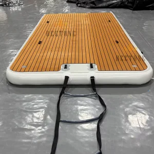 Drop Stitch water drijvende ponton aanlegsteiger opblaasbaar zwem- en recreatieplatform met ladder