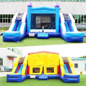 Dual Lane Bounce House Water Slide Inflatable Bouncer