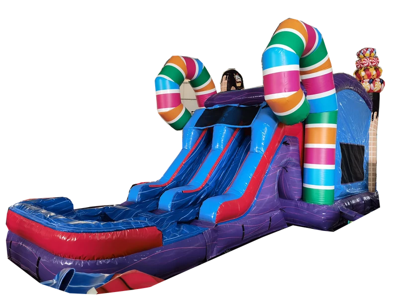Castello Gonfiabile Commerciale 5 in 1 Combo Scivolo Gonfiabile con Piscina per Bambini