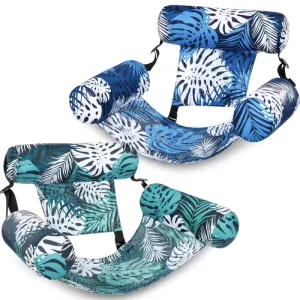 Hammock Inflável em PVC A com Rede, Encosto Dobrável, Flutuante para Recreação na Água
