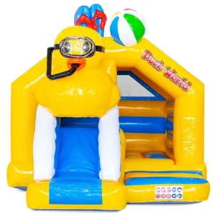 Duck World Inflatable Bouncy Castle Combo Commercial Yellow Duck Playground for Party Rentals