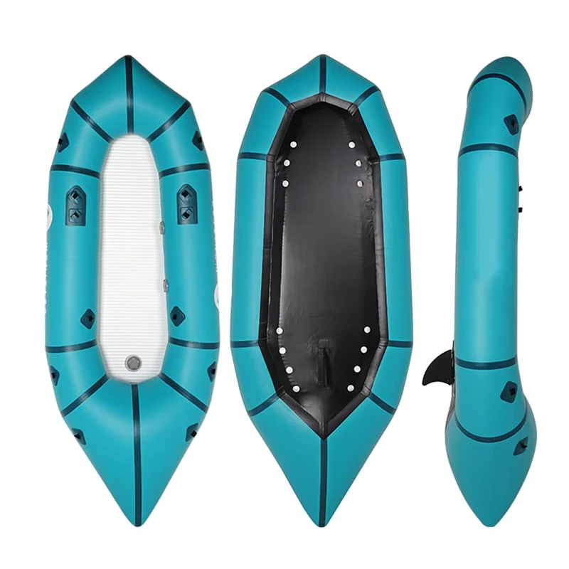 Rafting Inflável de 0,7mm e 1000D para Águas Bravas - Bote de Rio com Fundo de Costura de 5cm
