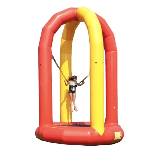 Castelo Inflável de Trampolim Bungee Jumping em PVC Durável e Hermético para Uma Pessoa, Jogo de Carnaval ao Ar Livre