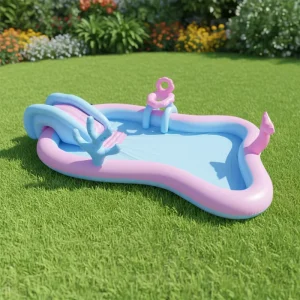 टिकाऊ नीला मछली पीवीसी inflatable स्विमिंग पूल सभी उम्र के लिए यूवी प्रतिरोधी पैडलिंग पूल बच्चों और वयस्कों के लिए
