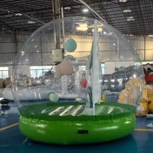 Globo de nieve inflable comercial personalizado de 2 m/3 m/4 m de diámetro, cabina fotográfica transparente