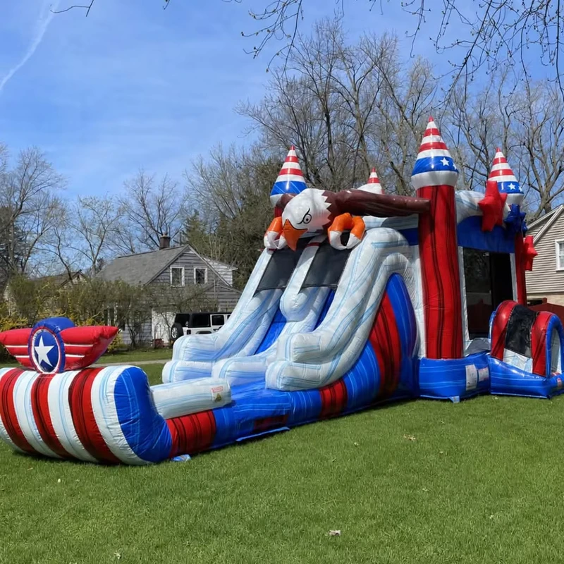 Durable Commercial PVC Outdoor Inflatable Water Slide with 500kg Capacity for Carnival School Fair Community Events