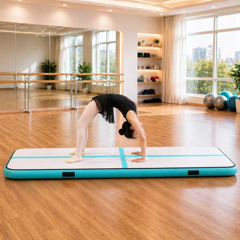 Durable Drop Stitch Inflatable Gym Mat for Kids Adults Tumbling and Daily Exercise Use