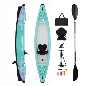 Hochwertiges Voll-Drop-Stitch PVC mit individuellem Logo 1/2/3 Personen Familien-Touring-Driftboot Aufblasbares Kajak