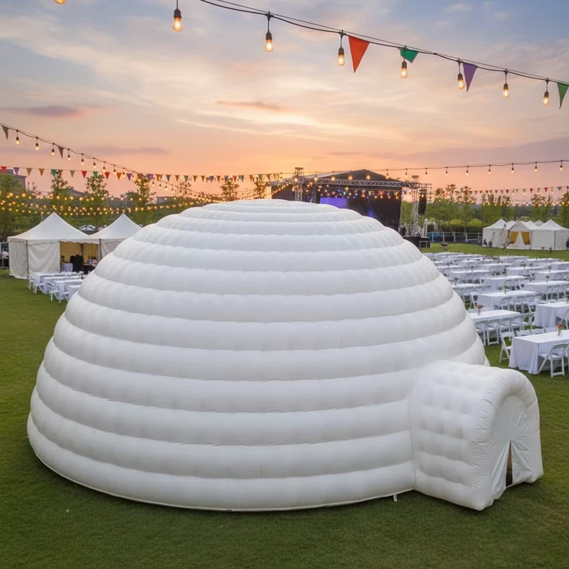 Durable Giant Wedding Party Events Inflatable Igloo Dome Tent With Air Blow Pop Up Advertising Inflatables