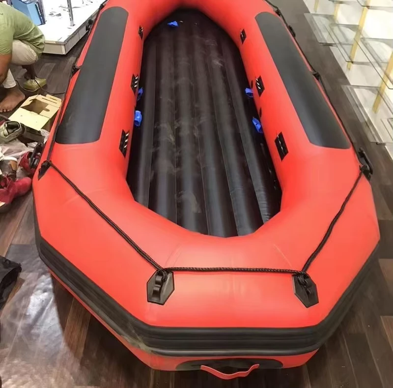 Duurzaam Hoogwaardige PVC Hypalon Raft Boot 6-8 Persoon Witwater Raft Hoge Snelheid Opblaasbare Boot Sterke Raft Boot