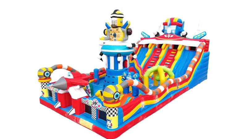 Durable Inflatable Park 10m by 25 M Reinforced Stitching for Outdoor Entertainment