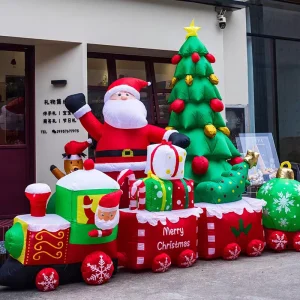 Durable Large Outdoor Hanging Santa Claus Inflatable Model Advertising Inflatables for Mall Decoration Waterproof Weather