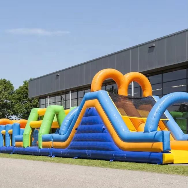 Desafios de Cursos de Obstáculos Insufláveis Duráveis para Exterior, Jogos de Festa Insufláveis com Design Personalizado
