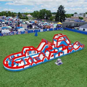 Durable Outdoor Inflatable Obstacle Courses Challenge Inflatable Playground Party Games With Customized Design