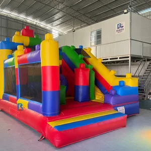 Durable PVC Inflatable Building Blocks Slide Inflatable Castle Bounce House for Playground Outdoor