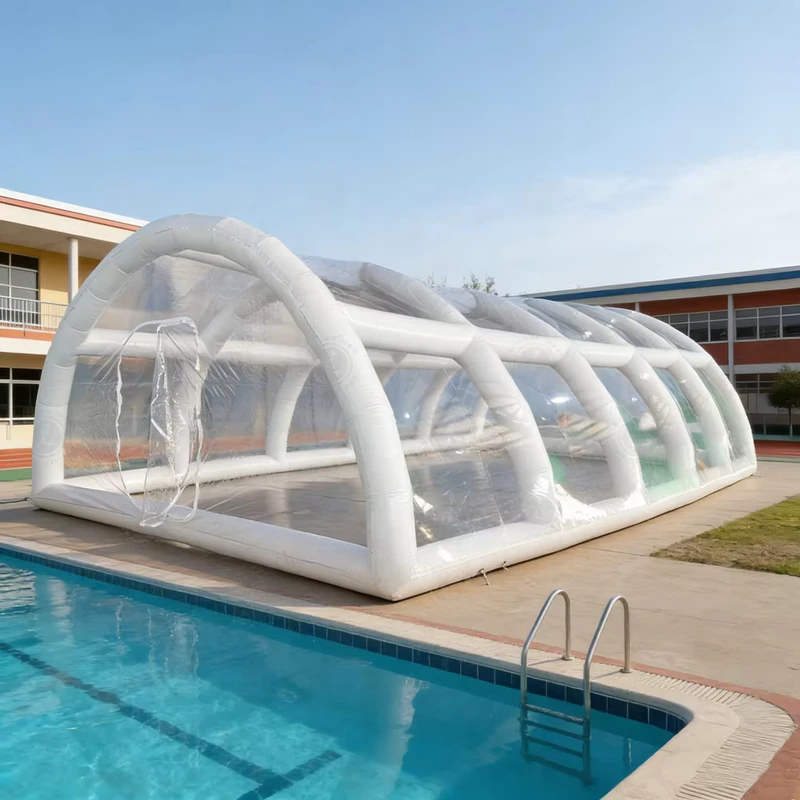 Capa de Piscina Inflável de PVC Durável, Dome Inflável Transparente, Tenda de Piscina para Uso Doméstico