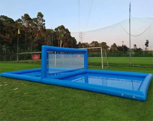 Durable PVC Inflatable Volleyball Court with Water Pool Safe Design for All Ages for Beach Parties and Outdoor Fun