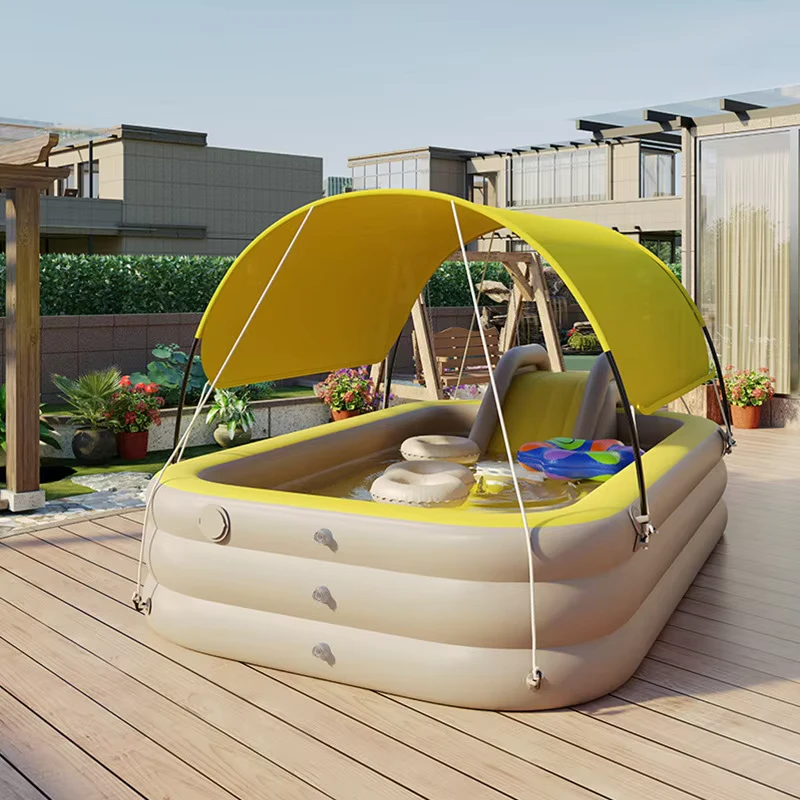 Piscina gonfiabile in PVC durevole con accessori scivolo, specifiche personalizzate per uso all'aperto