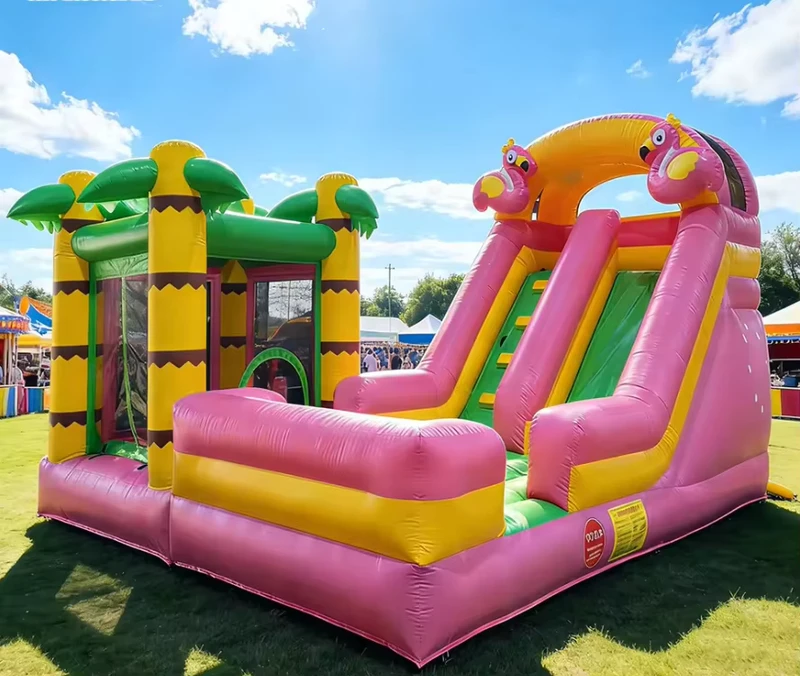 Castello Gonfiabile Commerciale in PVC Durevole, Combinazione Grande per Bambini, Gonfiabile per Feste