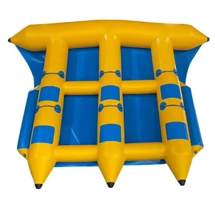 Duurzaam PVC Materiaal Veel Mensen Water Speelgoed Opblaasbare Bananenboot