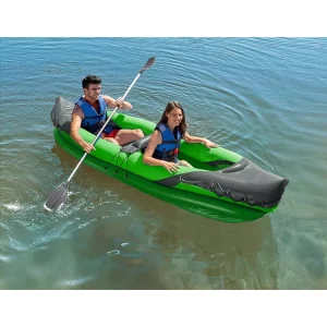 Durable Plastic Inflatable 2 Person Kayak Canoe Foldable Double Pedal Kayak for Water Sports PVC