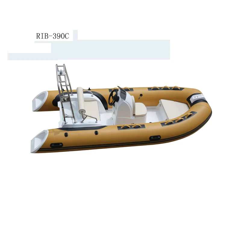 Durable Rigid Hull Hypalon Material Inflatable Fiberglass Fishing Cabin Rib Boat
