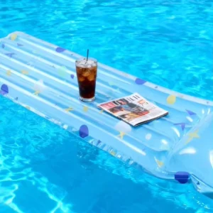 Transat gonflable durable pour une personne, pour la détente dans la piscine et le lac