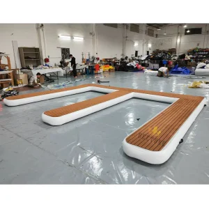 Duurzaam Water Teak Drijvende Lucht Ponton Motorboot Jet Ski Opblaasbaar Dock Station