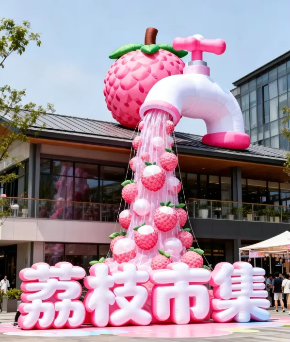 Modelo de Fruta Inflable Gigante y Duradero para Exhibición en Carnaval al Aire Libre