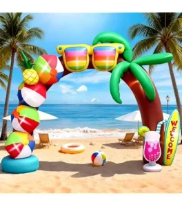 Cổng hơi lớn bền, chống nước với màu sắc tươi sáng cho các sự kiện ngoài trời, lễ hội, trưng bày lối vào và quảng bá thương hiệu
